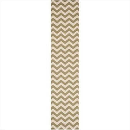 Safavieh 2 Ft. -4 In. X 6 Ft. -7 In. Runner Indoor-Outdoor Courtyard- Green And Beige- Machine Made Rug CY6244-244-27